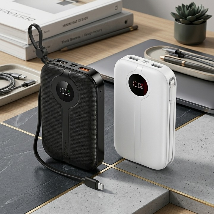 Qtech 20000mAh Power Bank 22.5W PD Fast Charging