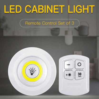 Set – 3 Wireless Cell Operated Tap Lights with Dimming & 30 Mins Timer Modes