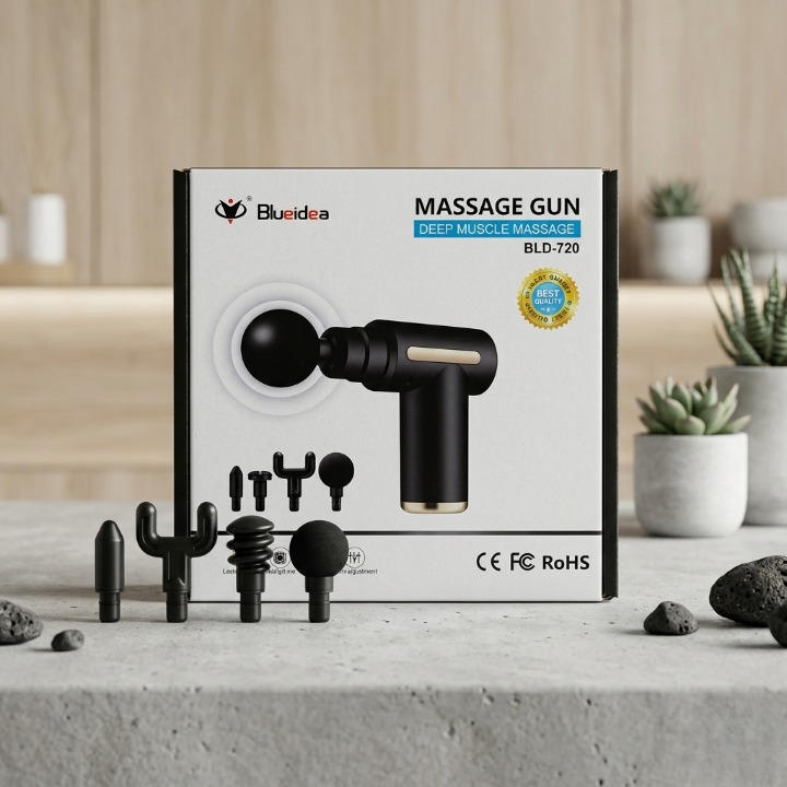 Deep Tissue Muscle Massager with 4 Replaceable Heads