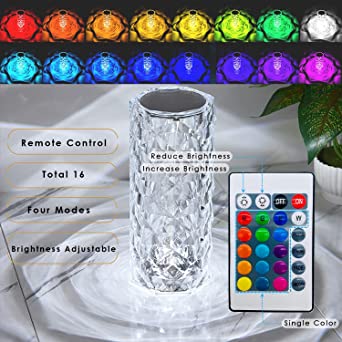 16 Color RGB Touch Sensor Light with Remote Control