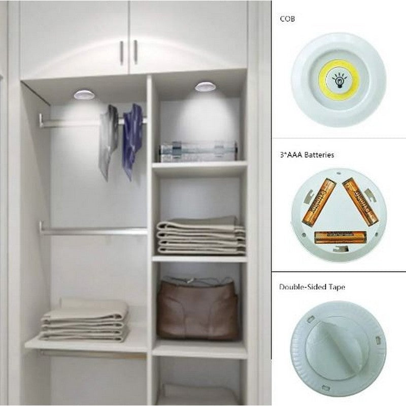 Set – 3 Wireless Cell Operated Tap Lights with Dimming & 30 Mins Timer Modes