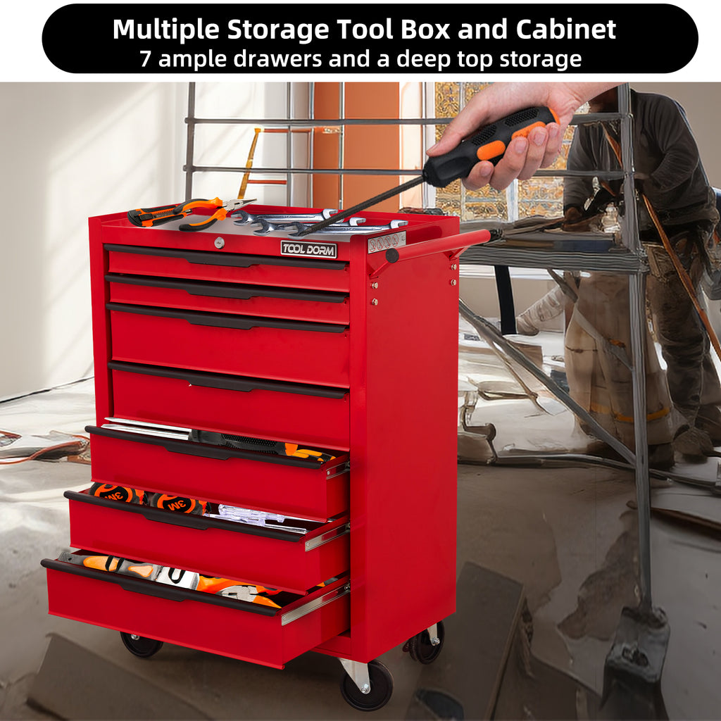 Tool Cabinet Tool Cart 24.2inch With Drawers And Wheels