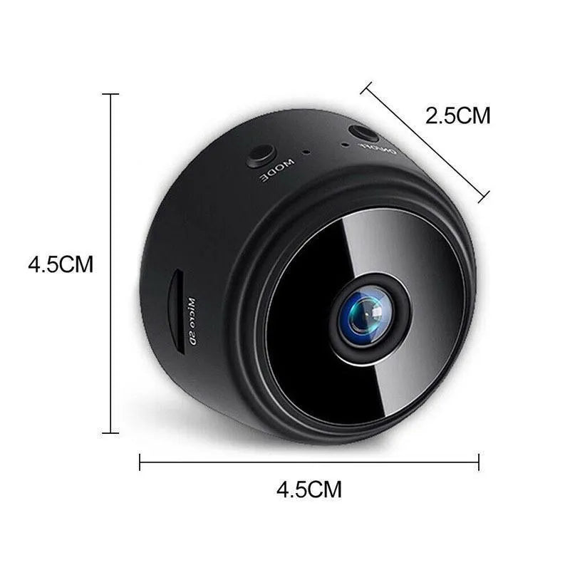 Wireless Mini Security Camera Black One Touch