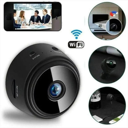 Wireless Mini Security Camera Black One Touch