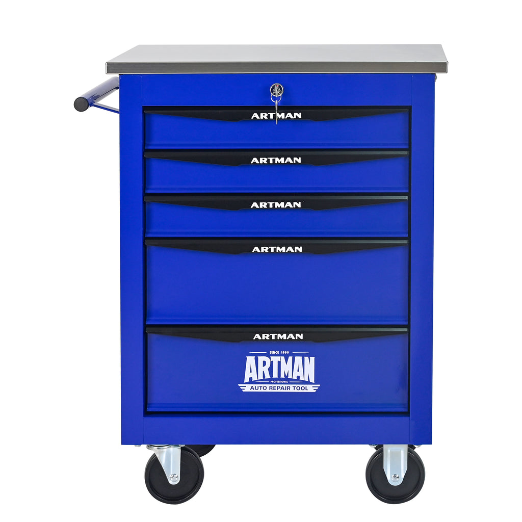 5 Drawers Multifunctional Tool Cart With Wheels